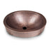 Pure Copper Hand Hammered 17 inch Oval Skirted Bathroom Vanity Sink